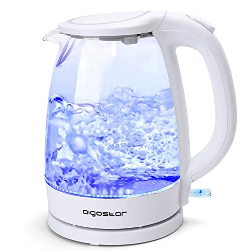 Jarro Elétrico AIGOSTAR 500870 2200W Branco Aigostar - Eletrodomésticos de cozinha - 17 L, 2200 W, visor incorporado, 2 temperaturas