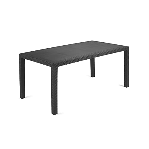 Mesa de Jardim Fixa Duehome Malu | Polipropileno - Preto duehome - Mesas de exterior - fixa, polipropileno, preto