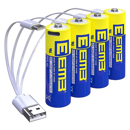 Pilhas Recarregáveis EEMB (4 unidades) (Compatibilidade: Universal - 1,5 V) EEMB Co.,Ltd - Baterias - recarregáveis, universal, 1,5 V