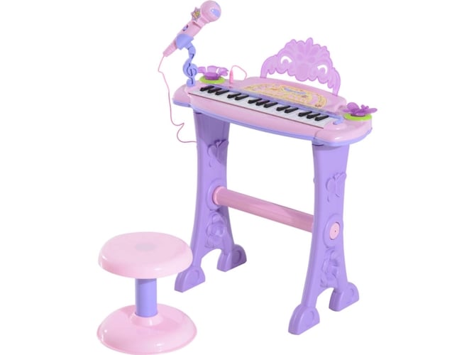 Jogo Didático HOMCOM Karaoke para Crianças (Rosa) HOMCOM - Brinquedos - didático, karaoke, crianças