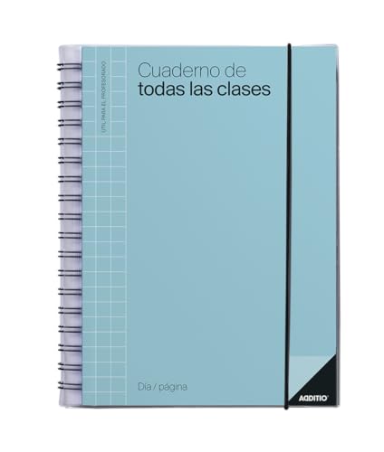 Caderno ADDITIO Profissional (Azul - A4) Additio - Cadernos e bloco de notas - organizador, horários, calendário, avaliação de progresso