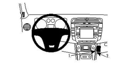 Suporte BRODIT ProClip Angle 1 Preto e Prateado Brodit - Auto-falantes veiculares - suporte, preto, prateado