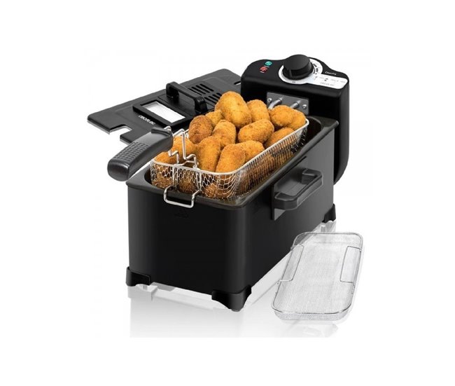 Fritadeira CECOTEC CleanFry 3L Black (3 L - 2000 W) Cecotec - Fritadeiras - 3 L, 2000 W, preto