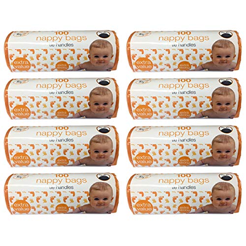 Tidy Z 100 Bolsa de Fraldas em Rolos com Amarras TidyZ - Sacos molhados para fraldas - polietileno, resistente, humidade, amarras
