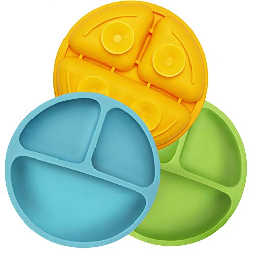 Conjunto de 3 Pratos Antiderrapantes com Ventosas PANDA EAR PandaEar - Pratos - pratos antiderrapantes, ventosas, conjunto