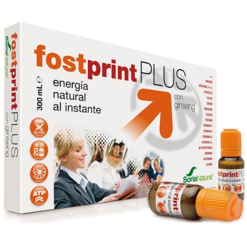 Suplemento Alimentar FOSTPRINT Complemento Energético Con Ginseng (300 ml) Soria Natural - Vitaminas e suplementos - suplemento alimentar, complemento energético, ginseng
