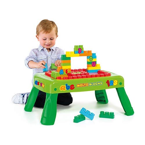 Construção de Blocos M.MOLTO 100 Peças (Idade Mínima Recomendada: 3 anos) M MOLTO - Blocos de encaixe - 100 peças, 3 anos, mesa plegável