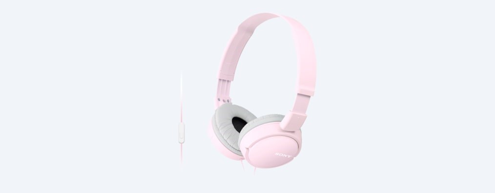 Auscultadores com Fio SONY MDR-ZX110 (On Ear - Microfone - Rosa) Sony - Fones de ouvido e headsets - com fio, microfone, on ear, rosa