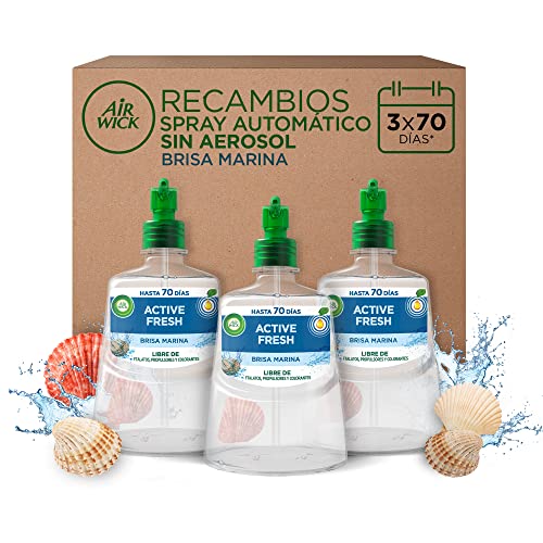 Recarga AIR WICK Automático Spray Máquina Frescor Brisa Marinha (3 Un) Reckitt - Aromatizadores de ambiente - recarga, automática, spray, frescor, brisa marinha
