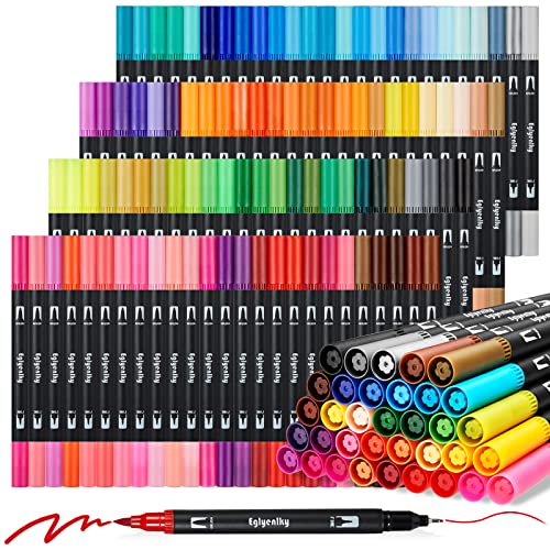 Marcador Eglyenlky Marcadores de Colorir 100 Cores Crossky - Marcadores de texto - 100 cores, borracha grossa, borracha fina, tinta à base de água