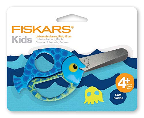 Tesoura FISKARS Animais (Azul - Plástico e Aço Inoxidável) Fiskars - Ferramentas de corte e relevo para artesanato - fiskars, animais, azul, plástico, aço inoxidável