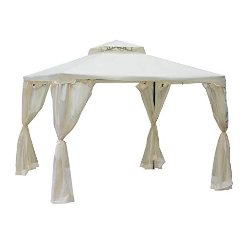 Pérgola Outsunny | 3x3 m - Bege (Jardinagem) Outsunny - Móveis de exterior - 3x3m, bege