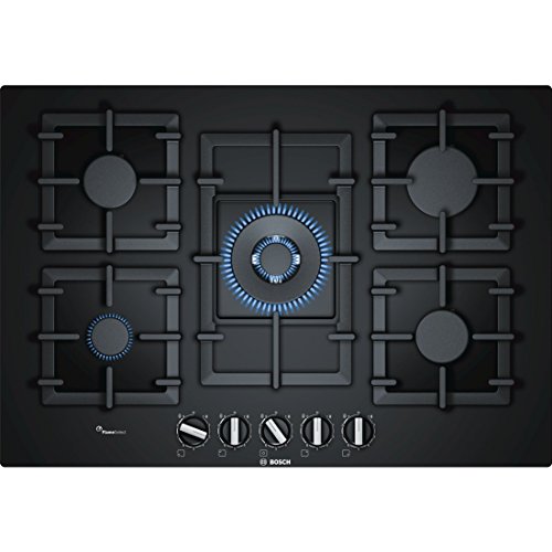 Placa de Gás Bosch | 75 cm | Preto (Fogão) Bosch - Cooktops - 75 cm, preto, 5 queimadores, Wok burner