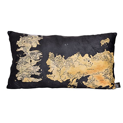Almofada CLOSER UP Game of Thrones Westeros Maps SD Toys - Almofadas decorativas - impressão digital, tecido poliéster, reencosto algodão, removível