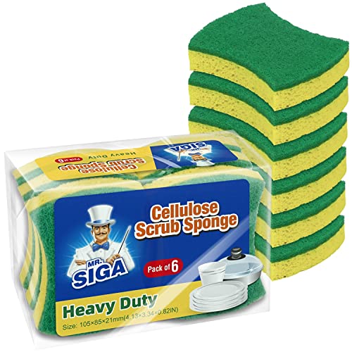 Esponjas Celulose MR. Siga (12 Unidades) Ningbo Shijia Cleaning Tools Co., Ltd. - Esponjas e esfregões - 12 unidades, anti-arranhões, abrasiva, superfícies lisas