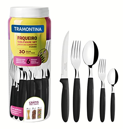 Conjunto Talheres TRAMONTINA Ipanema (Inox) TRAMONTINA - Jogos de talheres - inox, alta qualidade, design moderno, 4 peças