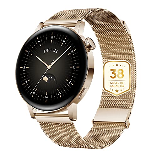 Smartwatch Huawei Watch GT 3 Elegant Gold HUAWEI - Óculos inteligentes - elegante, resistente, bateria longa, smartwatch