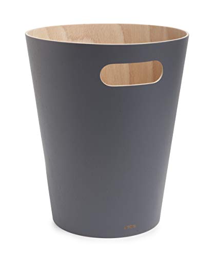 Caixote do Lixo UMBRA WOODROW (Cinzento - Aço - 14 x 26 x 36 cm) Umbra - Lixeiras e cestos de lixo - cinzento, aço, 14x26x36 cm