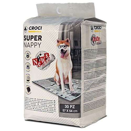 Tapete de Atividades CROCI Super Nappy Newspaper (Azul) Croci - Produtos para animais de estimação - absorvente, educativo, jornalístico, original