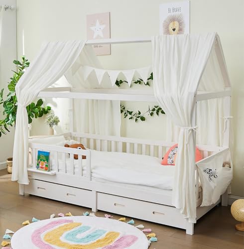 Conjunto de Lençóis ALAVYA HOME (Branco - Algodão e Muselin - 80x200cm) ALAVYA HOME - Roupa de cama - algodão, muselin, 80x200cm