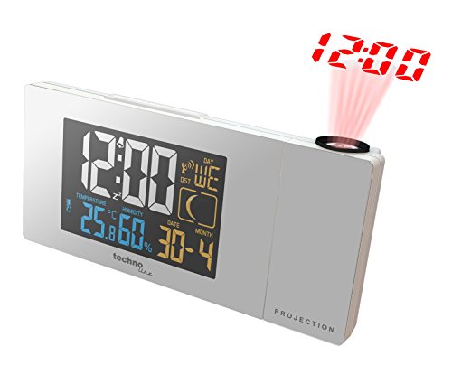 Relógio de Mesa TECHNOLINE WT 537 Branco Technoline - Previsores do tempo e estações - branco, plástico, mesa