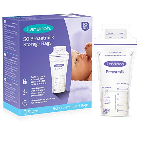 Lansinoh BPA Free Breastmilk Storage Bags 50 Count Lansinoh - Acessórios de contenção de resíduos - bpa free, 50 count, breastmilk storage