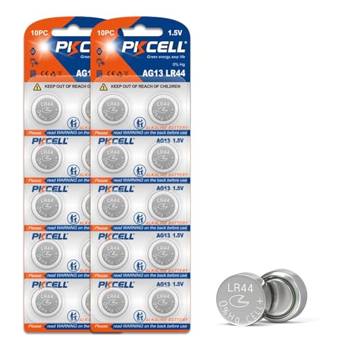 Pilhas Alcalinas Lr44 Ag13 1.5V 158Mah 20Un PKCELL - Baterias - litio, 1.5 V, 158 mAh, sr44