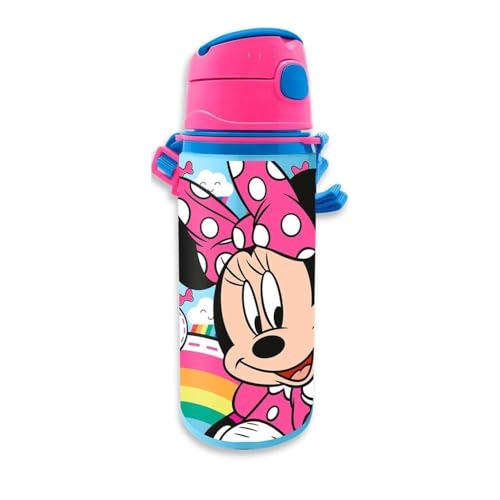 Garrafa de Montanha MINNIE (600 ml - Alumínio) Kids Licensing - Garrafas de água - 600 ml, alumínio, compacta, mickey