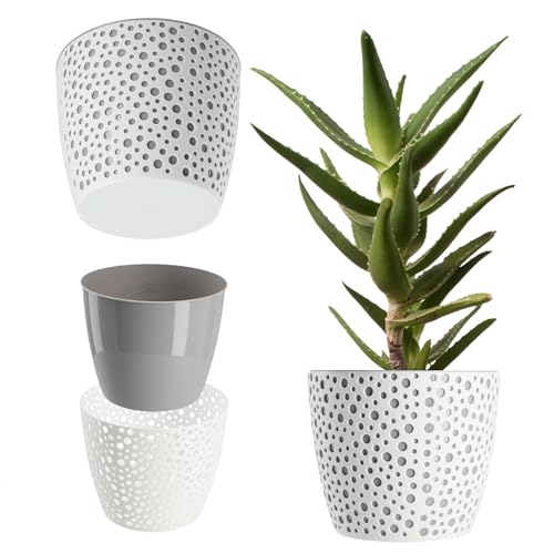 Vaso Plastico 11-21 Cm Cinza KADAX KADAX - Móveis de exterior - plástico, 11-21 cm, cinzento