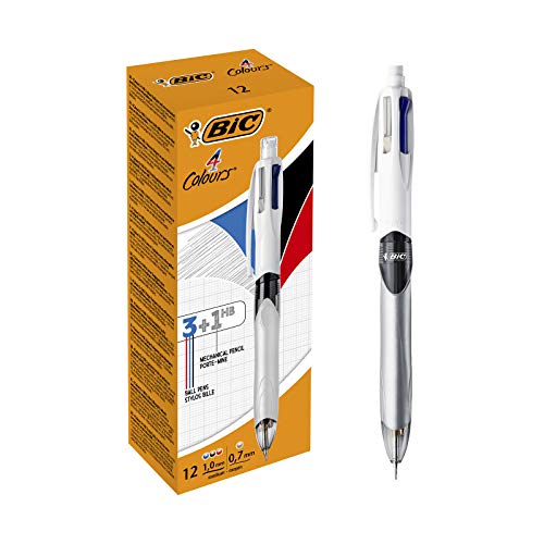 Caneta de Tinta Permanente BIC 4-Colour (Vermelho) BIC - Canetas - caneta, tinta permanente, bic, 4 cores, vermelho, traço fino