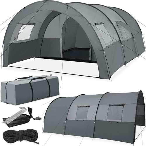 Tenda de Campismo TECTAKE (Preto - Poliéster Oxford - 350x480x195 cm) TecTake - Barracas - 350x480x195 cm, 7.5 kg, poliéster oxford