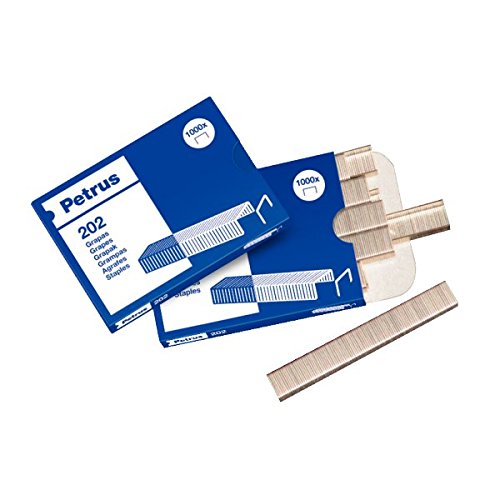 Caixa de Agrafos PETRUS (Aço Inoxidável - 1.000 Un) Petrus - Grampos - 202, 1000 unidades, 4mm, 80g/m²