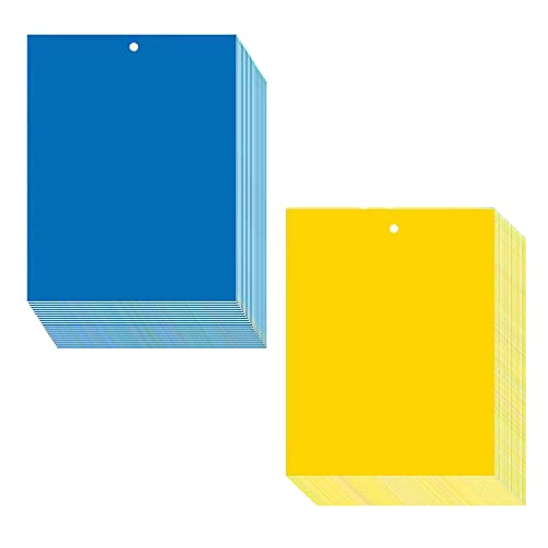 Fitas Adesivas Mosquitos HUAO 60 Peças Azul e Amarelo huaao - Controle de pragas - azul, amarelo, interiores, exteriores