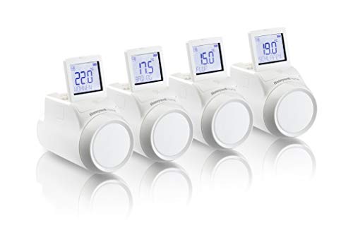Termóstato HONEYWELL Evohome Pack de 4 Termocontroladores Honeywell - Termostatos - sem fios, visor retroiluminado, ajustável, temperatura exacta
