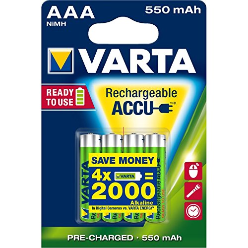 Pilha Recarregável VARTA Ready2Use HR03 Varta - Baterias - recarregável, reutilizável, ni-mh, eficiência energética