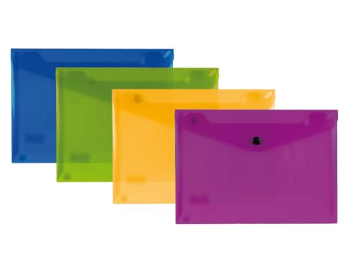 Dossier A5 LIDERPAPTEL Polypropylene Multicor (Recondicionado Como Novo) Liderpapel - Pastas e capas de relatório - A5, polipropileno, multicor, fecho à correia