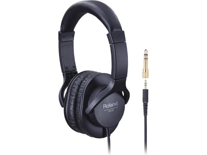 Auscultadores com Fio ROLAND Rh-5 Studio Roland - Fones de ouvido e headsets - auscultadores, fio, roland rh-5, estúdio, instrumentos musicais, som nítido