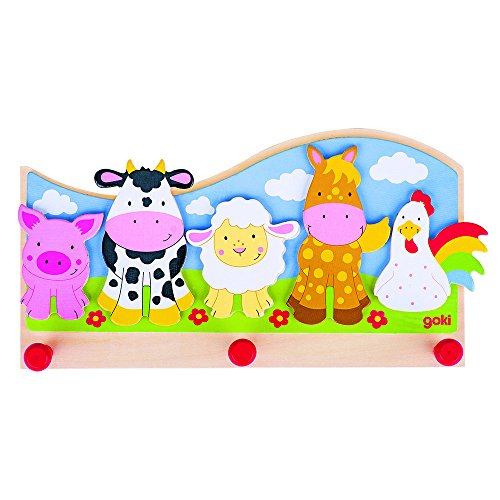 Suporte de Parede para Chapéus GOKI 60848 Multicor Goki - Cabides para casacos e chapéus - madeira, multicor, 1,4 kg