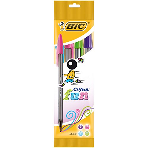 Esferográfica BIC Cristal Fun Multicor (4 Un) BIC - Canetas - multicor, pigmentada, não esfumaça, transparente