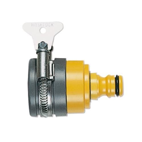 Conector para Mangueira de Água Hozelock 2177 | Amarelo Hozelock - Acessórios e válvulas para mangueira de jardim - conector, mangueira água, hozelock 2177, amarelo, conexão redonda, anel aço inoxidável