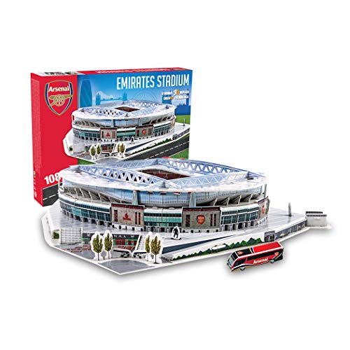 Puzzle 2D PAUL LAMOND GAMES Emirates Arsenal Stadium (Idade Mínima Recomendada: 8 anos) NANOSTAD - Quebra-cabeças de encaixar - puzzle, madeira, peças de plástico, educativo