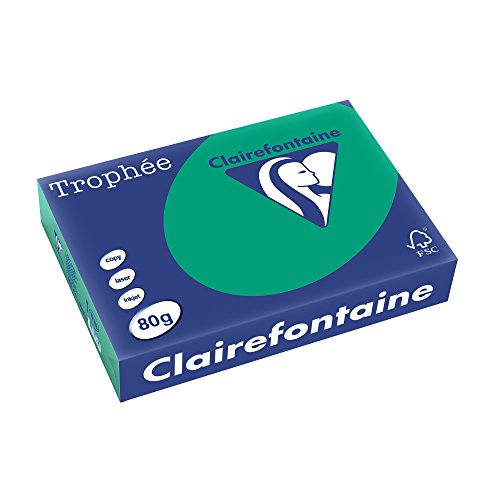 Caderno Clairefontaine Trophee A4 | Verde Papeteries de Clairefontaine - Papel de impressora e copiadora - a4, 500 páginas, micro-perfuradas, 80g/m²