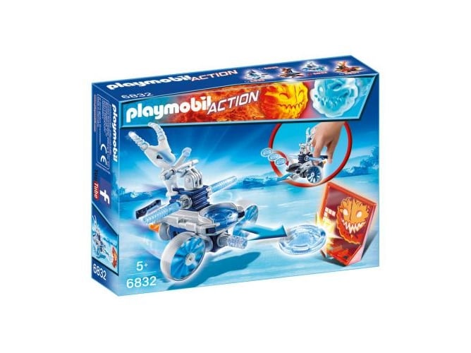 Playmobil Fire & Action - Frosty of Ice (Idade Mínima Recomendada: 4 anos) PLAYMOBIL - Conjuntos de brinquedos - figura, pistola, discos, luzes, sons