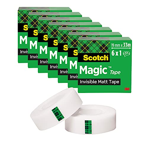 Fita Adesiva 3M Scotch Magic (5 unidades) 3M - Fitas adesivas de escritório - fita adesiva, 3m scotch magic, 5 unidades, documentos, resistente à água