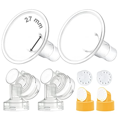 Tamanho do protetor de peito MAYMOM 2 peças (1-4 meses) Maymom - Acessórios para bomba de mama - 1-4 meses, compatível medela, válvula/membrana intercambiável