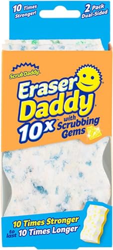 Esponja de Cozinha Scrub Daddy Eraser Daddy 10X Scrub Daddy - Esponjas e esfregões - durável, forte, almofadas duplas, sem produtos químicos