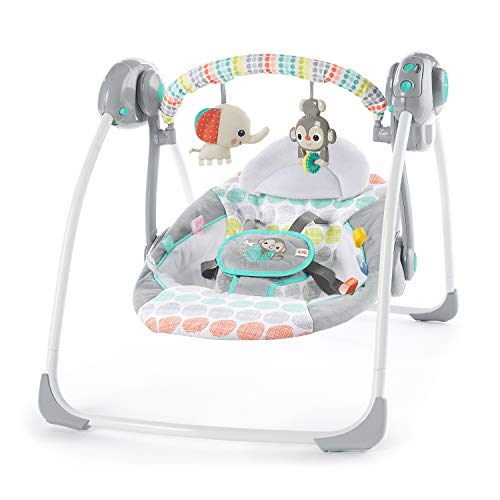 Baloiço de Bebé BRIGHT STARTS Whimsical Wild BRIGHT STARTS - Brinquedos para bebês e equipamentos de atividades - baloiço, bebé, macaco, brinquedos coloridos, melodias, arnês ajustável