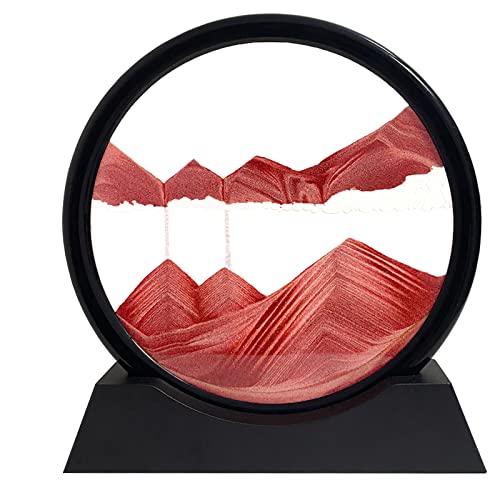 Quadro Decorativo MUVI Flowing Sand (Vermelho - Vidro - 20x20 cm) Yuomiker - Materiais de arte e artesanato - quadro decorativo, muvy flowing sand, vermelho, vidro, 20x20 cm