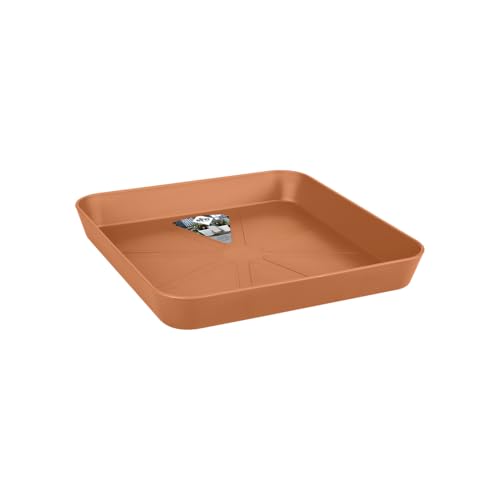Prato Elho Loft Urban Saucer Square 28 | Castanho Elho - Móveis de exterior - 28 cm, castanho, plado, absorve água