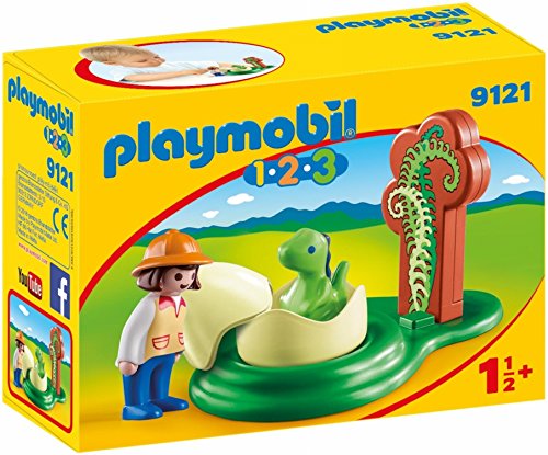 Playmobil 1,2,3 9121 Exploradora e bebé dinossauro PLAYMOBIL - Conjuntos de brinquedos - exploradora, bebé dinossauro, ovo gigante